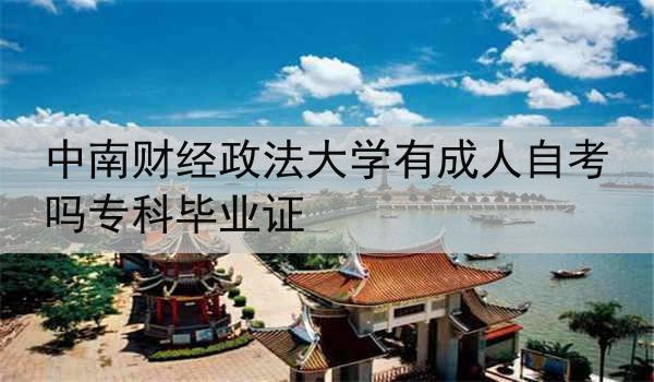 中南财经政法大学有成人自考吗专科毕业证