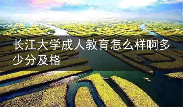 长江大学成人教育怎么样啊多少分及格
