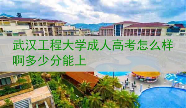 武汉工程大学成人高考怎么样啊多少分能上