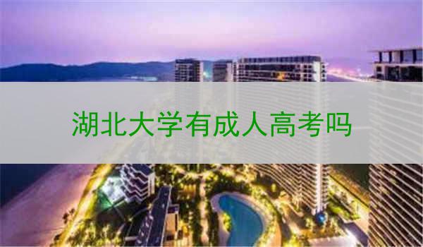 湖北大学有成人高考吗