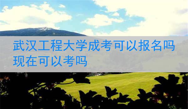 武汉工程大学成考可以报名吗现在可以考吗