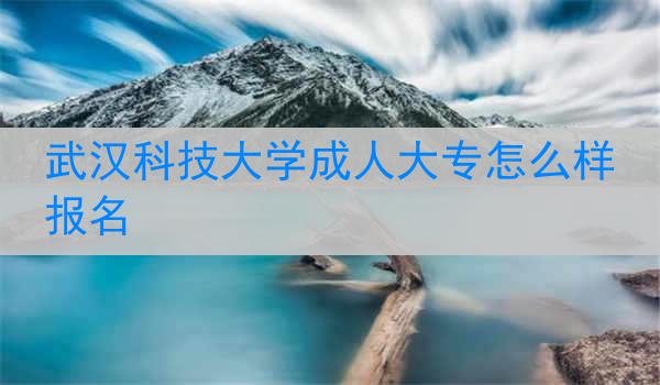 武汉科技大学成人大专怎么样报名