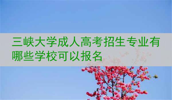 三峡大学成人高考招生专业有哪些学校可以报名