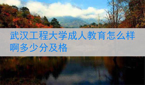 武汉工程大学成人教育怎么样啊多少分及格
