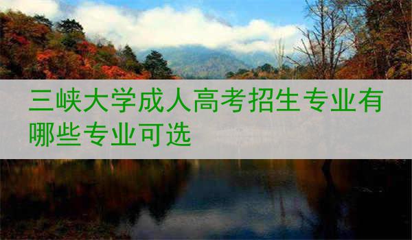 三峡大学成人高考招生专业有哪些专业可选