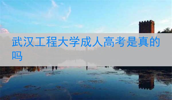 武汉工程大学成人高考是真的吗