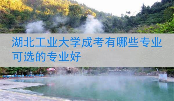 湖北工业大学成考有哪些专业可选的专业好